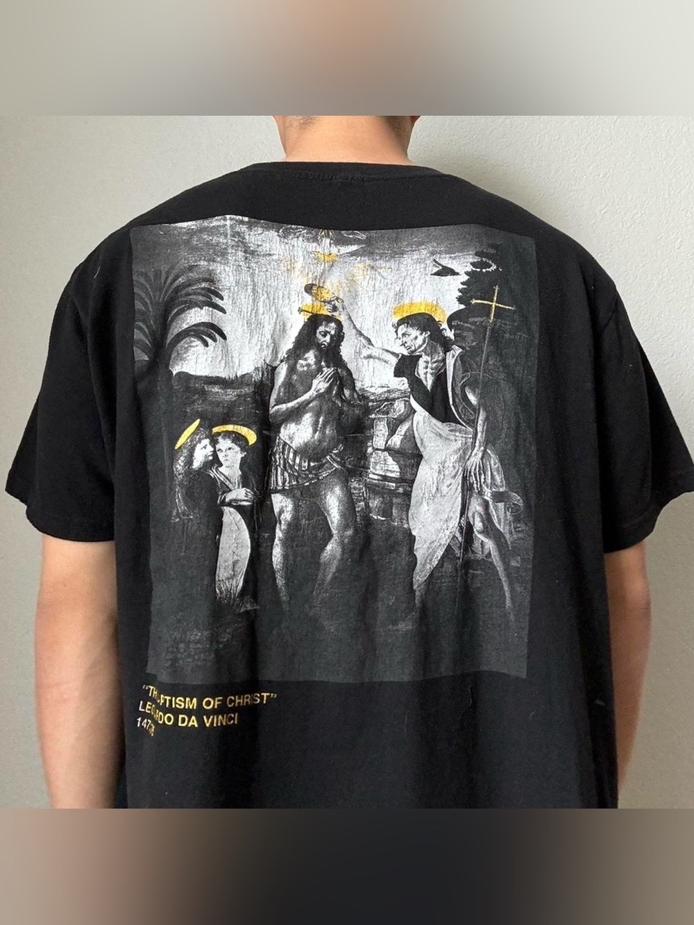 Baptism of Christ AOP Graphics Black Tee Shirt Streetwear